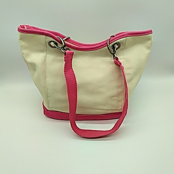 thirty-one Handbags - Thirty one canvas crew shoulder bag pink canvas